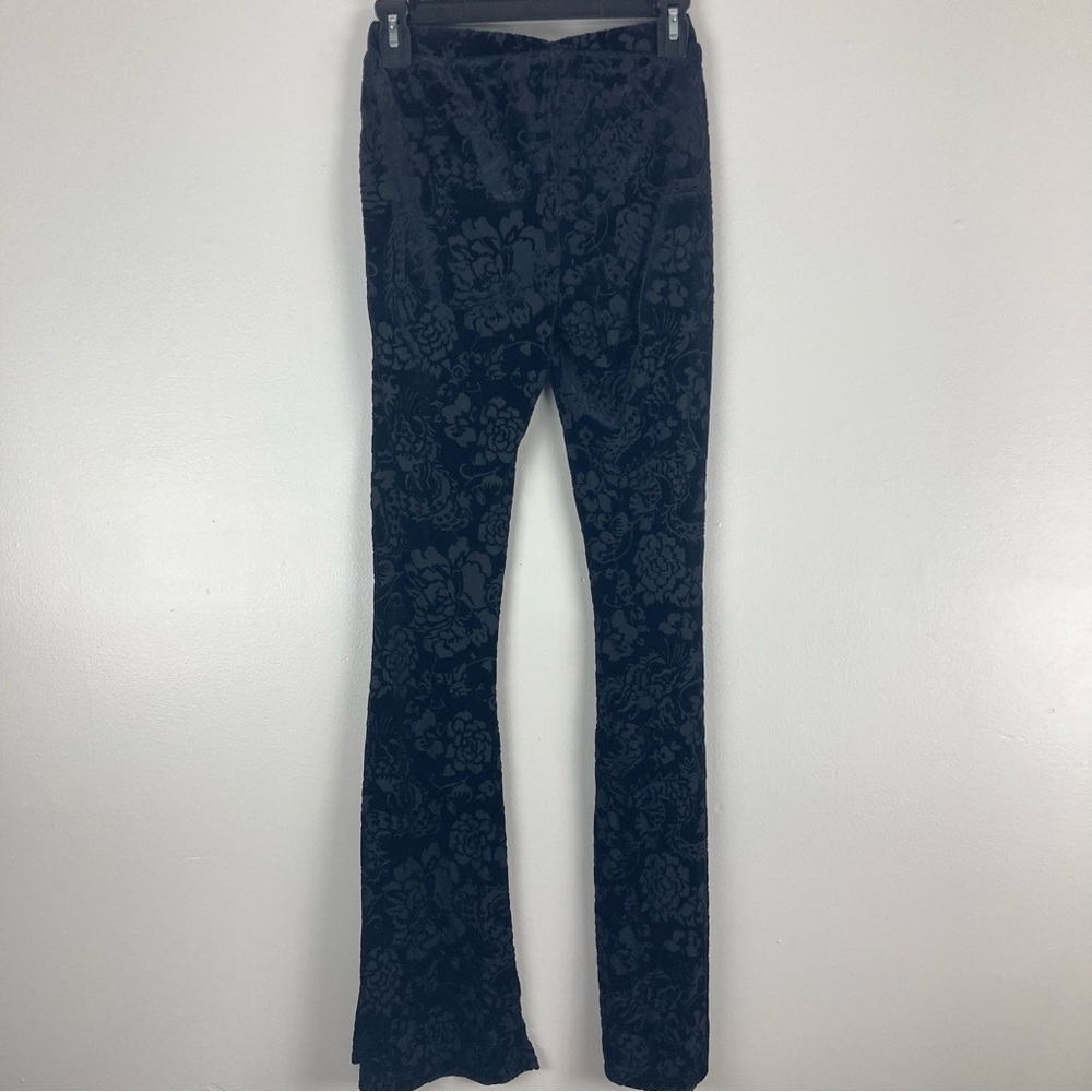 Romeo & Juliet sheer velvet black pants with flared legs small